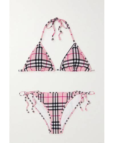 pink burberry swimsuit|burberry women bikini.